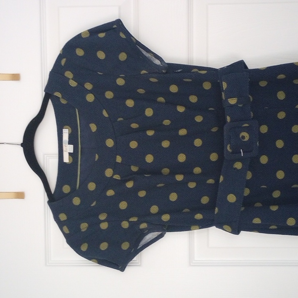 Boden polkadot waffle knit dress
